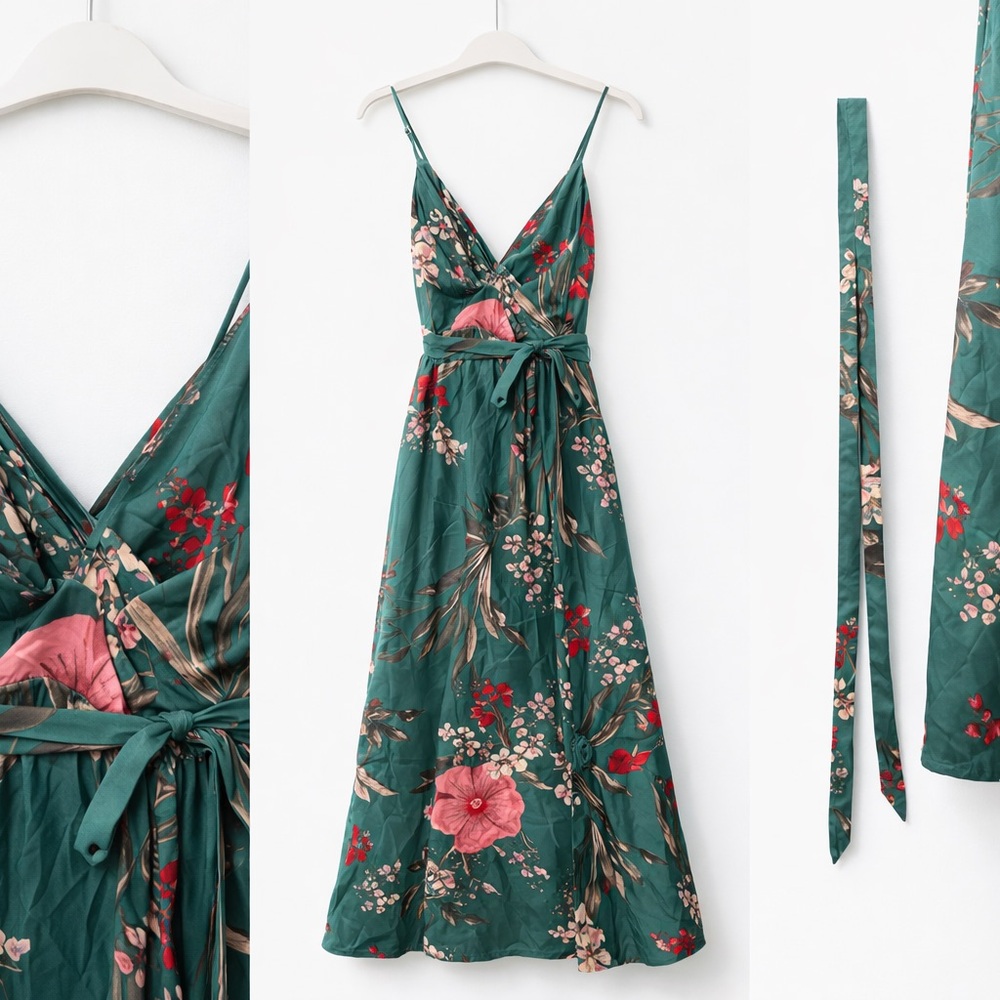 Lulus Still the One Emerald Green Floral